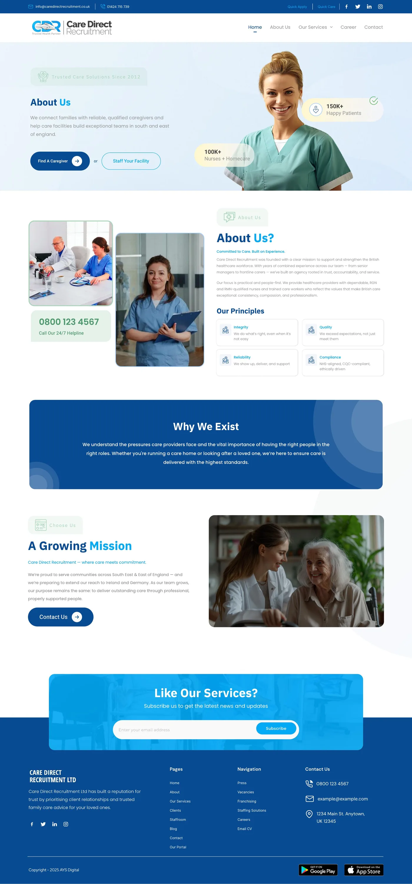 About Us page