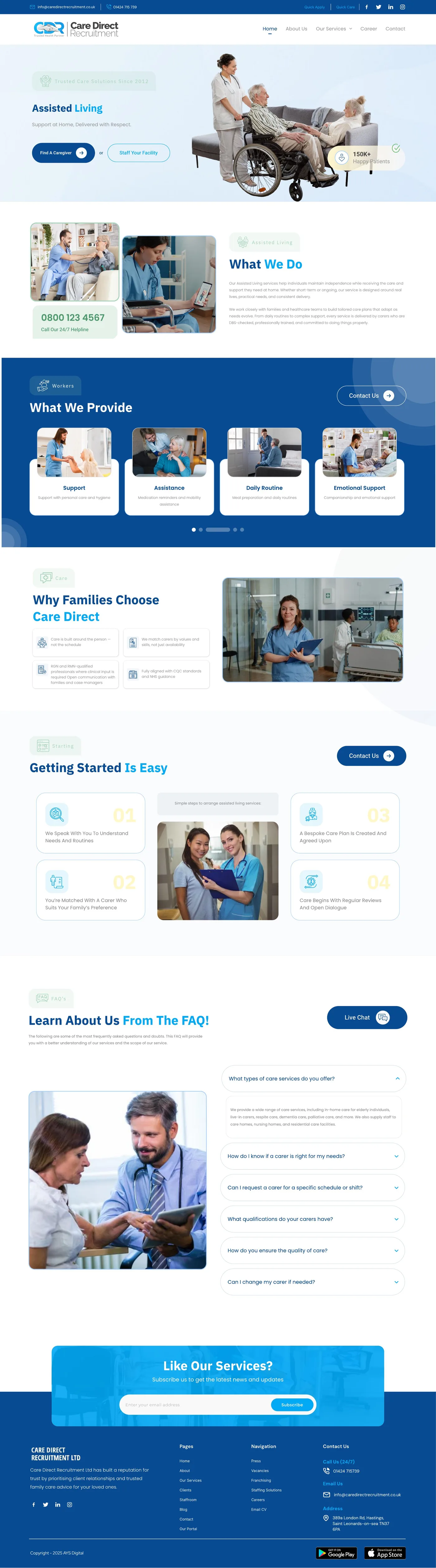 Assisted Living page