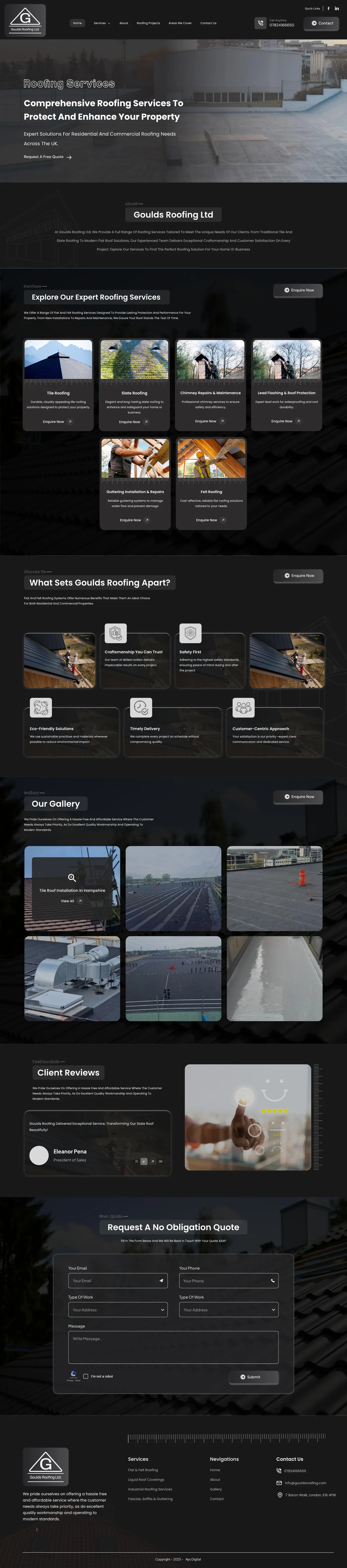 Roofing Services page