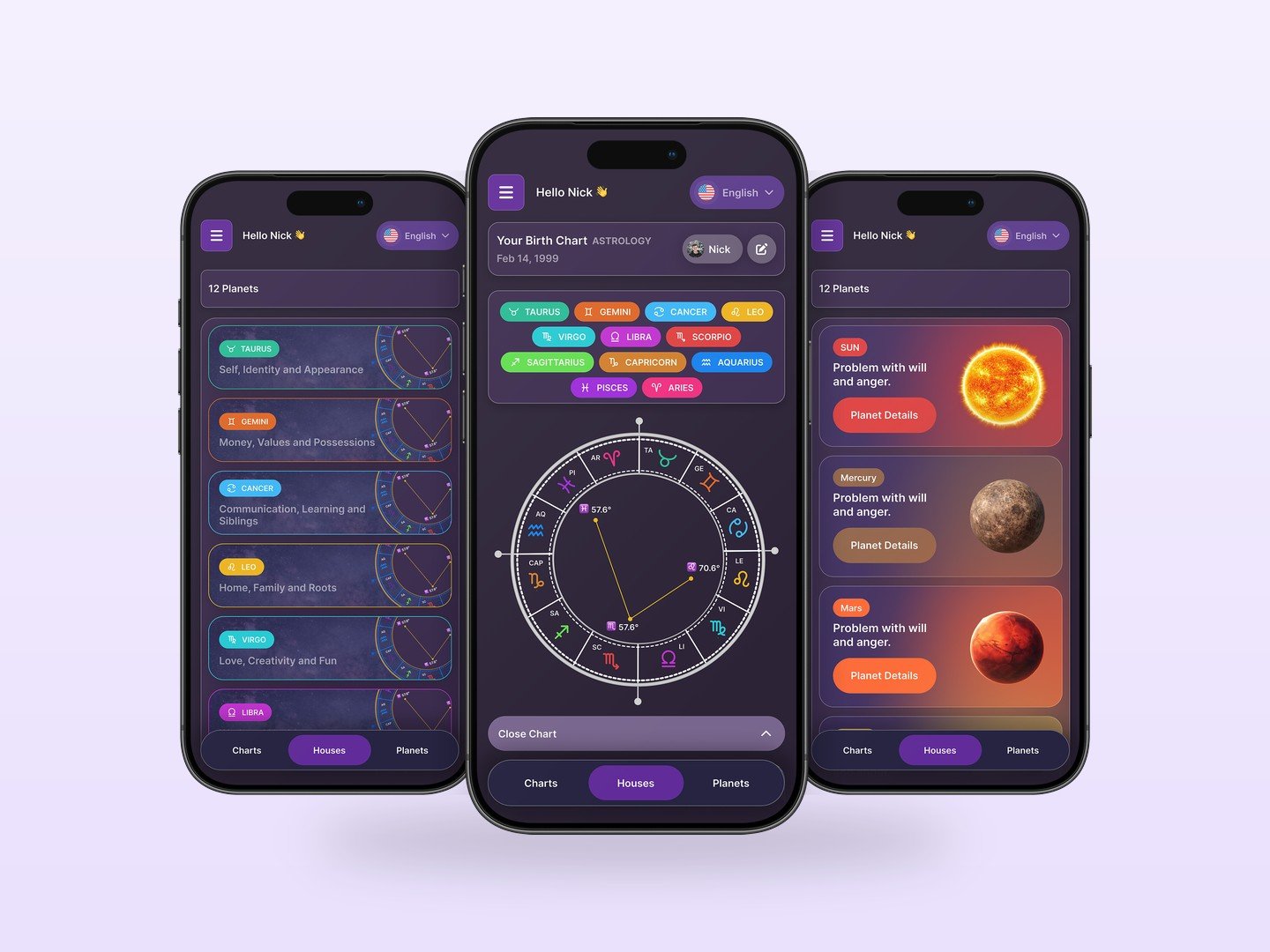 Phenoe astrology mobile app by AlnairTech