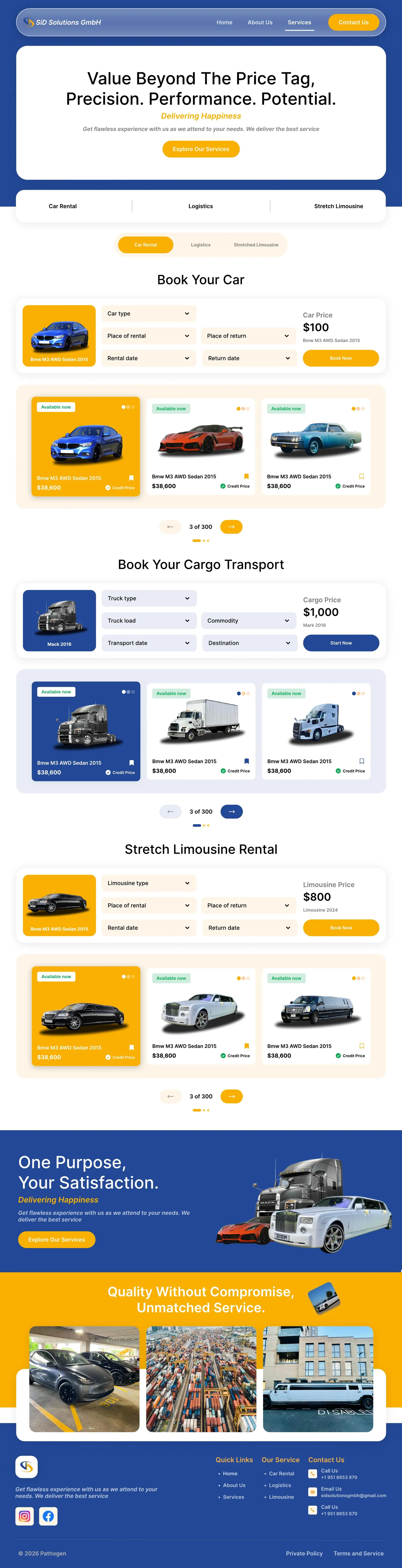 Services page
